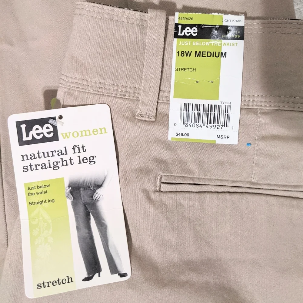 Lee Natural Fit Straight Leg Stretch Khakis - Picture 4 of 5